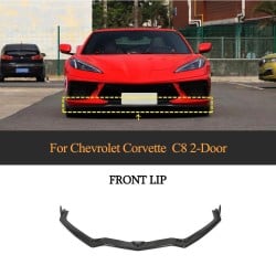 Carbon Fiber Front Bumper Lip for Chevrolet Corvette C8 2-Door 2020-2021