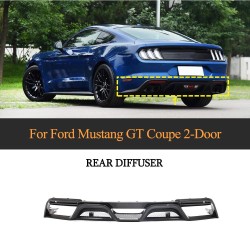 Carbon Fiber Rear Bumper Diffuser Lip for Ford Mustang GT Coupe 2-Door 2018-2019