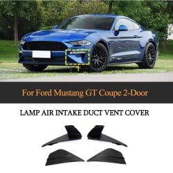 Carbon Fiber Fog Lamp Air Intake Duct Vent Cover for Ford Mustang GT Coupe 2-Door 2018-2020