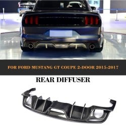 Carbon Rear Lip Bumper Diffuser Spoiler for Ford Mustang GT Coupe 2015-2017