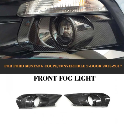 Carbon Fiber Front Fog Light Cover for Ford Mustang GT Coupe 2-Door 2015-2017