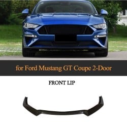 Carbon Fiber Front Bumper Lip Spoiler Chin Body Kit Fit for Ford Mustang GT V8 2018 2019