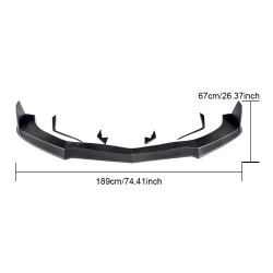 Carbon Front Bumper Lip with Canards for Chevy Camaro ZL1 2014-2016