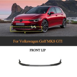 Carbon Fiber Golf 8 Front Bumper Lip for VW Golf VIII MK8 GTI Hatchback 4-Door 2021-2022