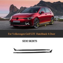 Carbon Fiber MK8 Side Skirts for Volkswagen Golf VIII GTI  Hatchback 4-Door 2021-2022