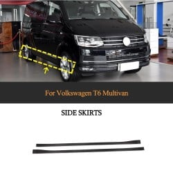 Carbon Fiber T6 Side Skirts Extensions for Volkswagen T6 Multivan 2015-2020