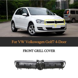 Dry Carbon Fiber Replacement Golf R Front Grill for Volkswagen GOLF VII GTI MK7 R RLINE 2014-2017