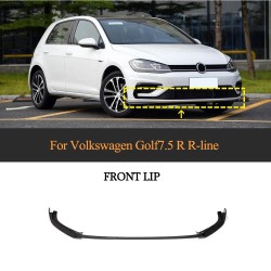 Carbon Fiber MK7.5 R Front Lip Splitter for Volkswagen GOLF R 7.5 R-LINE 2017-2019