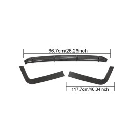 Real Carbon Fiber Rear Bumper Diffuser Spoiler for Volkswagen T6 Multivan 2015 - 2020