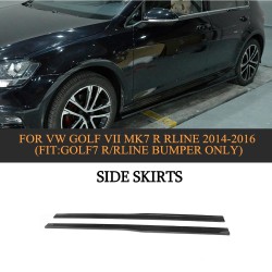 Carbon Fiber Side Skirts Extension for Volkswagen VW GOLF 7 VII MK7 R R-LINE 2014-2017