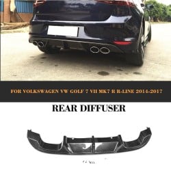 Carbon Fiber GOLF VII R Rear Diffuser Lip for Volkswagen VW GOLF 7 MK7 R R-LINE 2014-2017