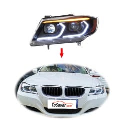 Upgrade Your BMW 3 Series E90 (2005-2012) with LED Xenon Headlights | Plug-and-Play Pair