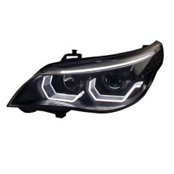 Upgrade Your BMW 5 Series E60 (2003-2010) with Dynamic LED Xenon Angel Eyes Headlights | Plug-and-Play Pair