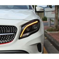 Upgrade to 2015-2019 Mercedes W156 GLA LED Headlights | Dual-Lens Full LED | Plug-and-Play | Pair