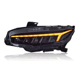 Upgrade to Full LED Headlights with Daytime Running Lights for 2016-2021 Honda Civic | Pair | Plug-and-Play