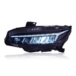 Upgrade to Full LED Headlights with Daytime Running Lights for 2016-2021 Honda Civic | Pair | Plug-and-Play