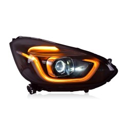 Upgrade to LED Headlights for 2021 Honda Fit | Dual-Lens Design | Flowing DRL | Plug-and-Play | Pair