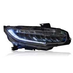 Upgrade to Full LED Headlights for 2016-2019 Honda Civic | Flowing Daytime Running Lights | Dynamic Turn Signals |Pair