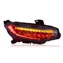 Upgrade to Full LED Headlights for 2016-2019 Honda Civic | Flowing Daytime Running Lights | Dynamic Turn Signals |Pair