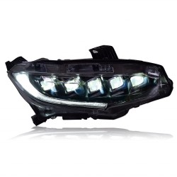 Upgrade to Full LED Dynamic Headlights for 2016-2020 Honda Civic | Plug-and-Play | Pair