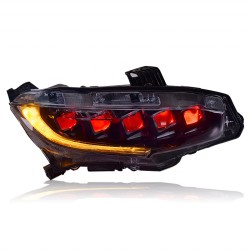 Upgrade to Full LED Dynamic Headlights for 2016-2020 Honda Civic | Plug-and-Play | Pair