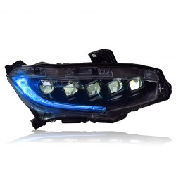 Upgrade to Full LED Dynamic Headlights for 2016-2020 Honda Civic | Plug-and-Play | Pair