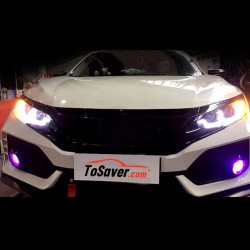 Upgrade to LED Dynamic Headlights for 2016-2021 Honda Civic | Plug-and-Play | Pair