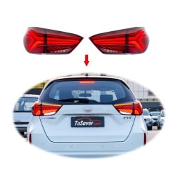 Upgrade to Dynamic Full LED Tail Lights for 2021 Honda Fit | Plug-and-Play | Pair