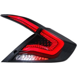 Upgrade to Dynamic Full LED Tail Lights for 2016-2019 Honda Civic | Plug-and-Play | Pair