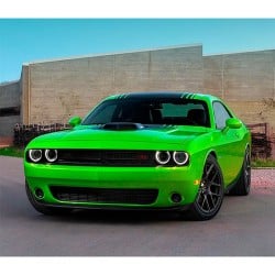 Upgrade to LED Angel Eyes Headlights for Dodge Challenger 2015-2020 | Plug-and-Play | Pair | Confirm Fitment