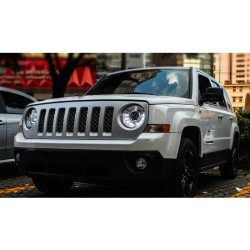Upgrade to Bentley-Style LED DRL Xenon Headlights for Jeep Patriot 2011-2015 | Plug-and-Play | Pair