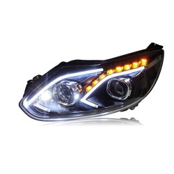 Upgrade Your Focus to Mercedes-Style LED Daytime Running Lights Headlights | 2012-2014 Models | Plug-and-Play | Pair