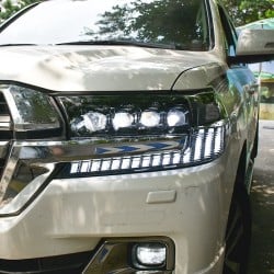 Upgrade Your Toyota Land Cruiser Headlights to LED Crystal 4-Lens Turn Signal Assemblies | 2016-2020 | Pair