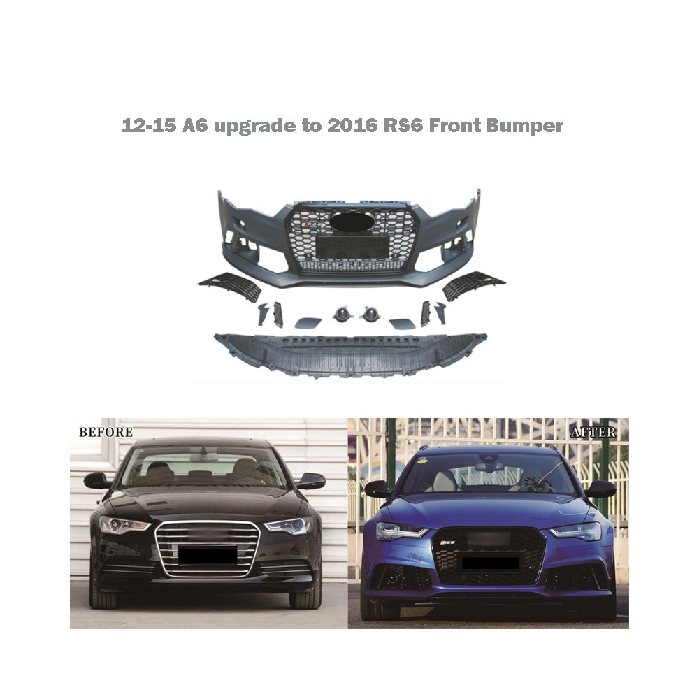 Front Bumper for upgrade Your Audi A6 C7 to 2016 RS6 Look