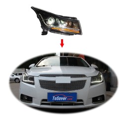 Upgrade to LED Daytime Running Lights Xenon Headlights for Chevrolet Cruze 2009-2015 | Plug-and-Play | Pair