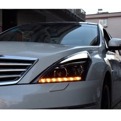 Upgrade to LED Dual-Lens Daytime Running Headlights for Nissan Teana 2008-2012 | Plug-and-Play | Pair