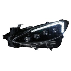 Upgrade Your 2014-2016 Mazda3 Axela with LED Flowing Turn Signal Headlights | Plug-and-Play | Pair