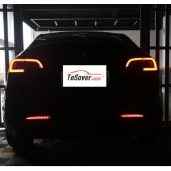 Upgrade Your Tesla Model Y/3 Rear Bumper with LED Fog Lights and Reflectors | Plug-and-Play | Pair