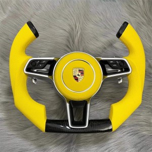 [ Custom ] Carbon Fiber Racing Steering Wheel for Porsche 718, 911, Panamera, Cayenne, Macan, Taycan [ Free Shipping ]