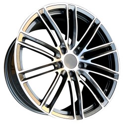 Aluminum Alloy Forged Wheels for Porsche 718, 911, Taycan, Panamera, Cayenne | Gloss Black and Gunmetal Grey Face | 19-21 Inch