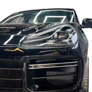 Porsche Cayenne 2008-2010 (957) to 2022 Cayenne Turbo Front Bumper with Matrix Lights Upgrade Body Kit | Free Shipping